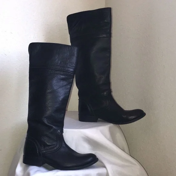 Frye Full Grain leather riding boots -Melissa Trapunto Size 6 B GUC - Picture 4 of 14